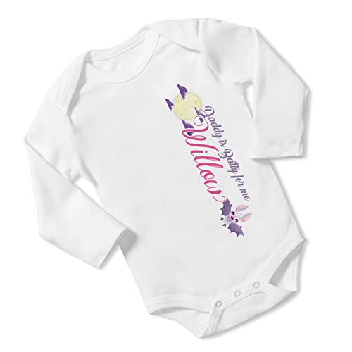 New Baby Girl's Printed Bat Batty Halloween vs 1 Personalized Infant Bodysuit Coming Home Outfit