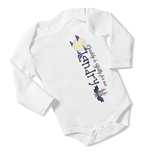 New Baby Boy's Printed Batty Halloween Bat VS 1 Personalized Infant Bodysuit Coming Home Outfit