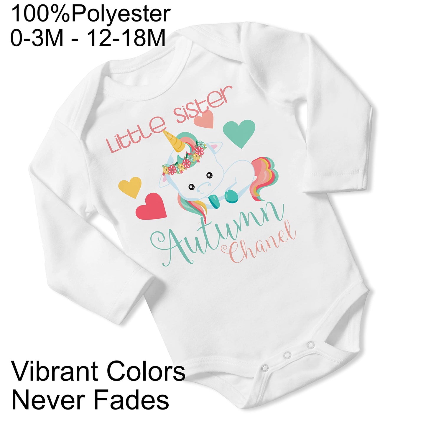 New Baby Girl's Printed Magical Unicorn vs 2 Personalized Infant Bodysuit Coming Home Outfit