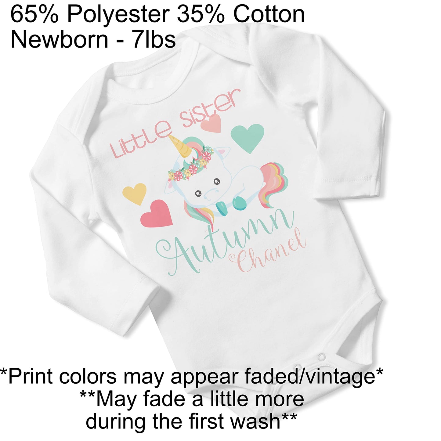 New Baby Girl's Printed Magical Unicorn vs 2 Personalized Infant Bodysuit Coming Home Outfit