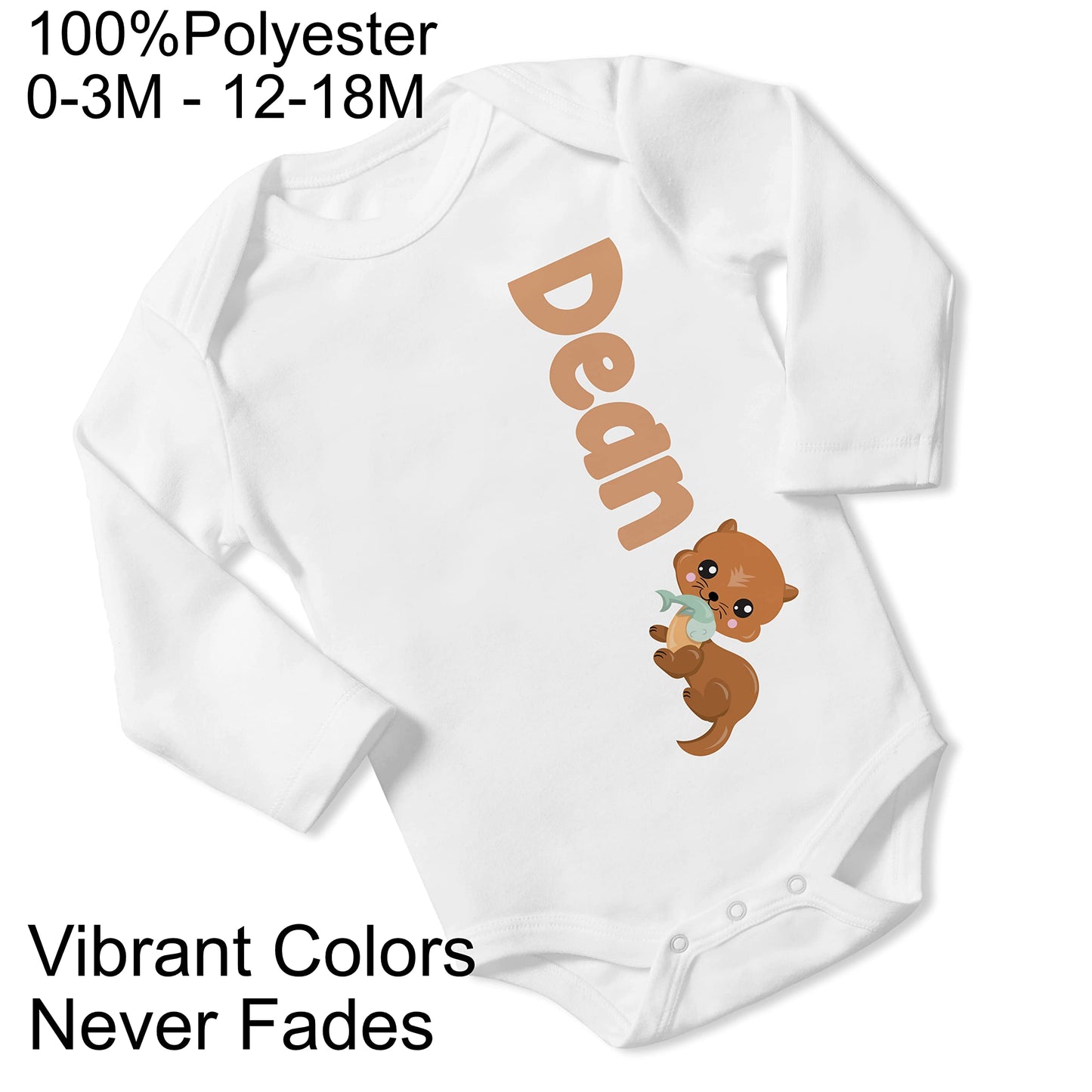 New Baby Boy's Printed Sea Otter VS 1 Personalized Infant Bodysuit Coming Home Outfit