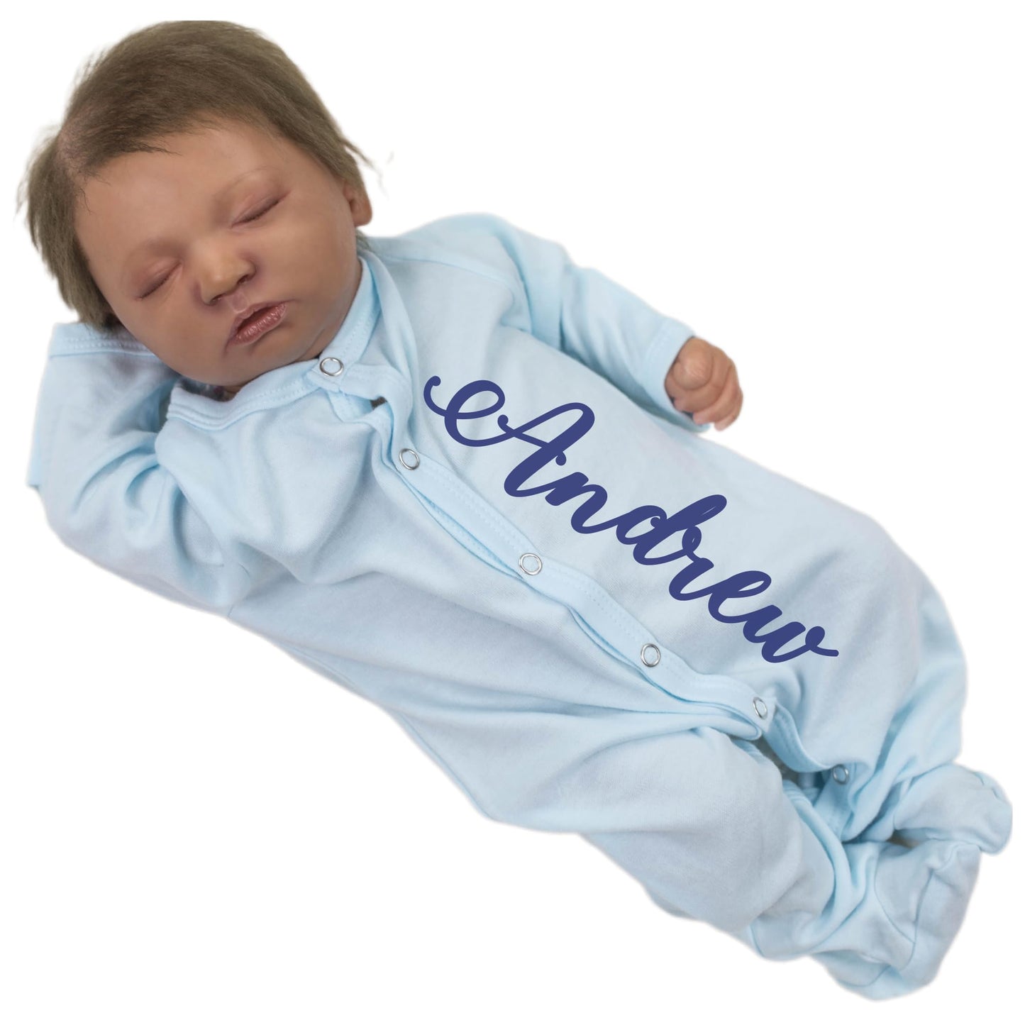 New Baby Boy Girl Unisex Heat Transfer Vinyl Personalized Footie One Piece Romper with Script Name Coming Home Outfit